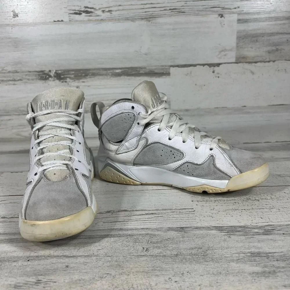 Nike Kid's Air Jordan Retro 7 VII Pure Money Platinum Basketball Shoes Size 6.5Y